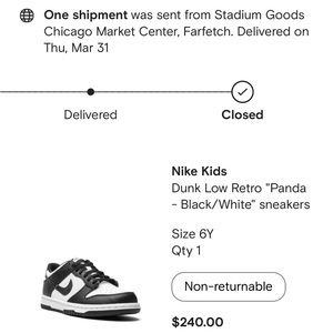 NIKE Dunk Low Retro "Panda - Black/White" sneakers